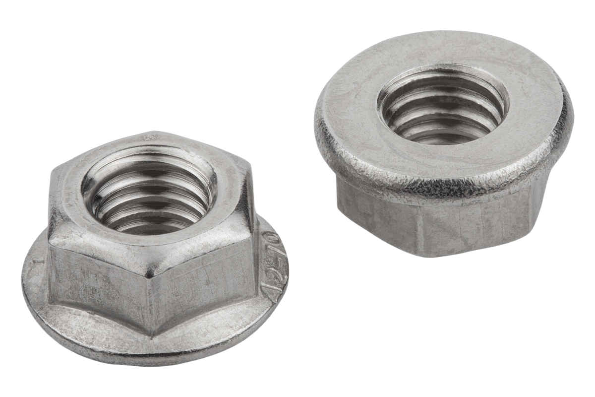 Hexagon Nuts dengan Flange M12, EN 1661 DIN 6923 / GB / T 6177.1