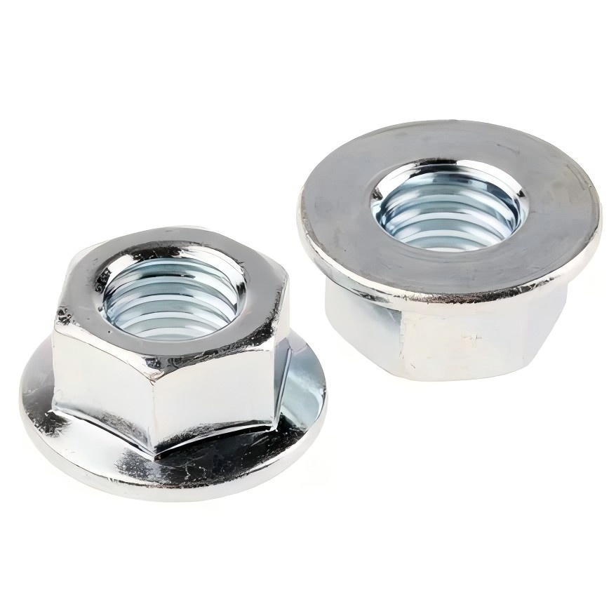 Kacang hexagon dengan flange din en 1661 ASME/ANSI B 18.2.2 DIN 6923 ISO 4161 pengikat automotif